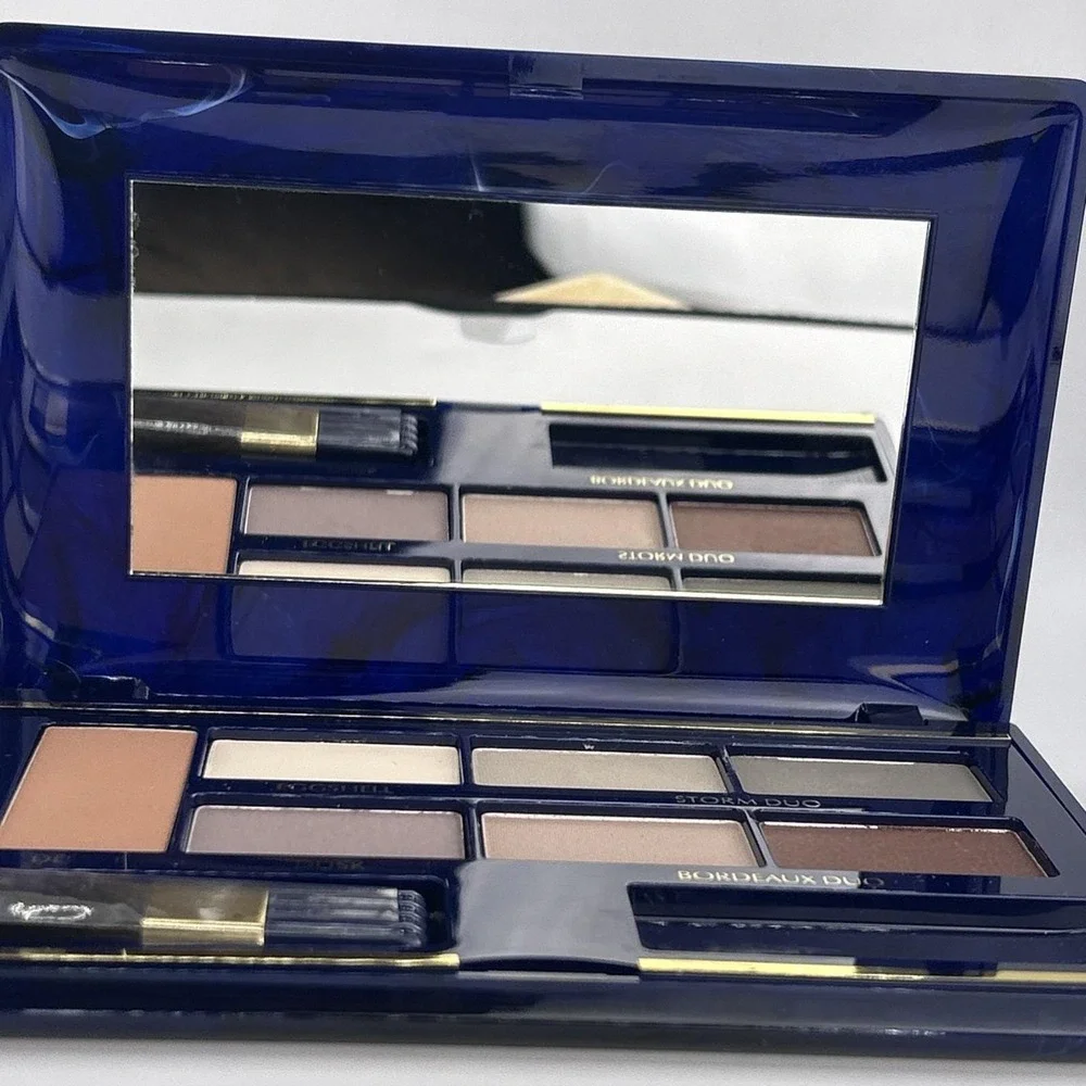Vtg Estee Lauder Two in One Eyeshadow Palette STORM & BORDEAUX Duo EGGSHELL DUSK
